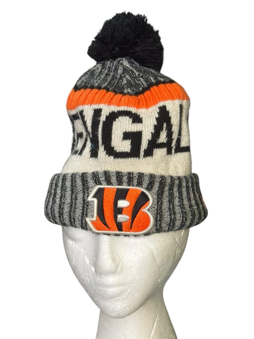 NFL New Era Cincinnati Bengals Knit Cuffed Fleece Lined Beanie Hat Cap